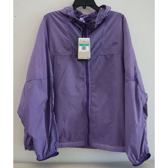 Nike DM6506 579 Women's Sz XL Purple Repel Tech Pack Packable Hooded Jacket $175 - Picture 5 of 12